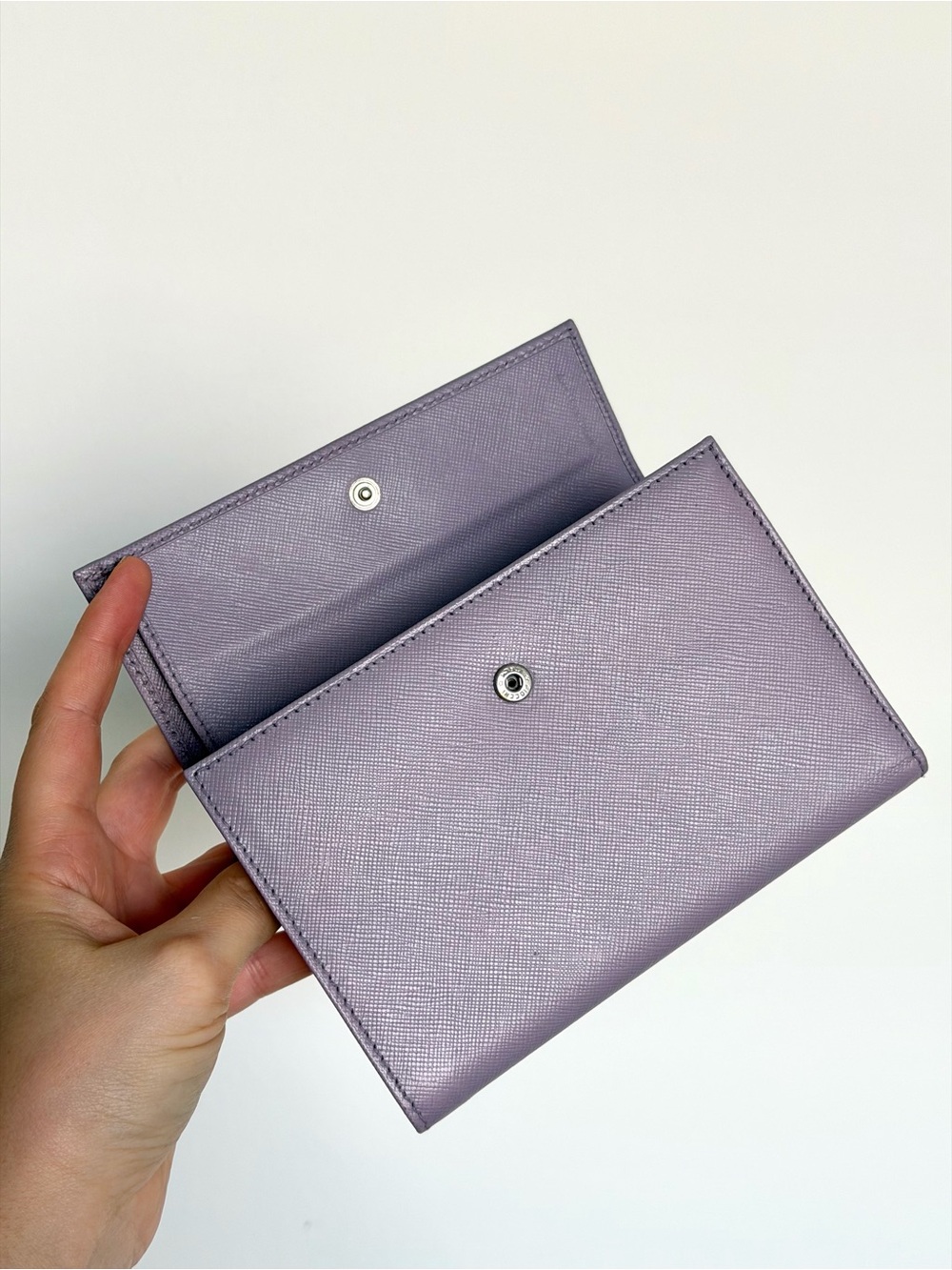 Prada Purple Leather Compact Wallet - Picture 7 of 13
